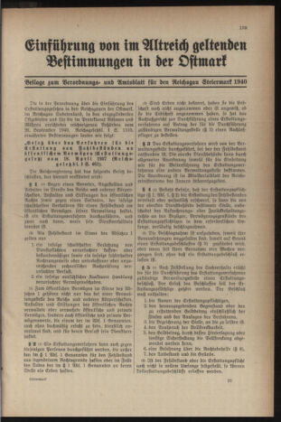 Verordnungsblatt der steiermärkischen Landesregierung 19401228 Seite: 165