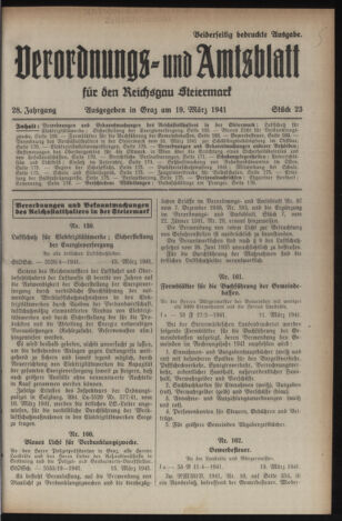 Verordnungsblatt der steiermärkischen Landesregierung 19410319 Seite: 1