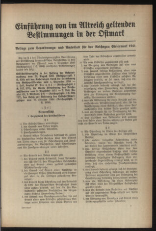 Verordnungsblatt der steiermärkischen Landesregierung 19411231 Seite: 15