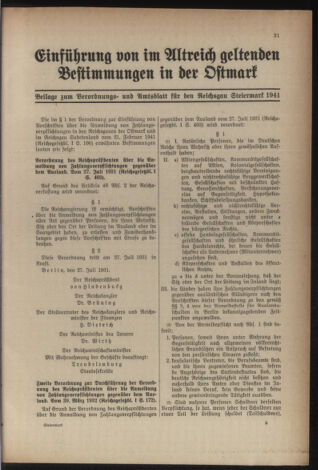 Verordnungsblatt der steiermärkischen Landesregierung 19411231 Seite: 41