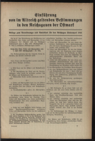 Verordnungsblatt der steiermärkischen Landesregierung 19411231 Seite: 91