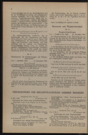 Verordnungsblatt der steiermärkischen Landesregierung 19420110 Seite: 2