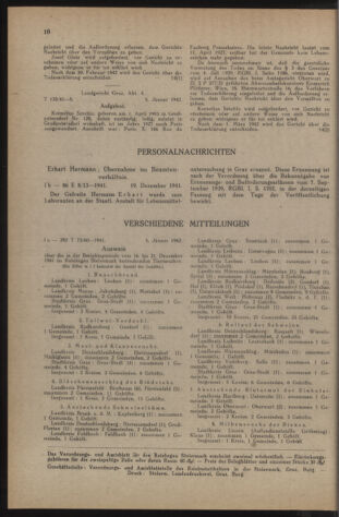 Verordnungsblatt der steiermärkischen Landesregierung 19420110 Seite: 4