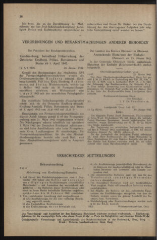 Verordnungsblatt der steiermärkischen Landesregierung 19420131 Seite: 4