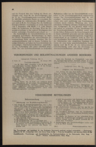 Verordnungsblatt der steiermärkischen Landesregierung 19420204 Seite: 4