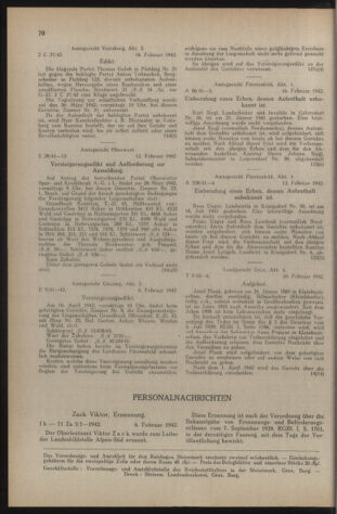 Verordnungsblatt der steiermärkischen Landesregierung 19420225 Seite: 4