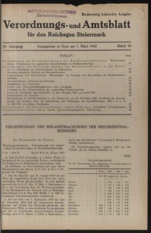 Verordnungsblatt der steiermärkischen Landesregierung 19420307 Seite: 1