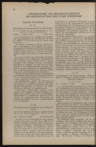 Verordnungsblatt der steiermärkischen Landesregierung 19420307 Seite: 2