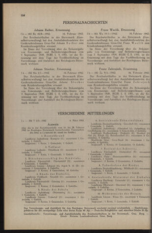 Verordnungsblatt der steiermärkischen Landesregierung 19420311 Seite: 6