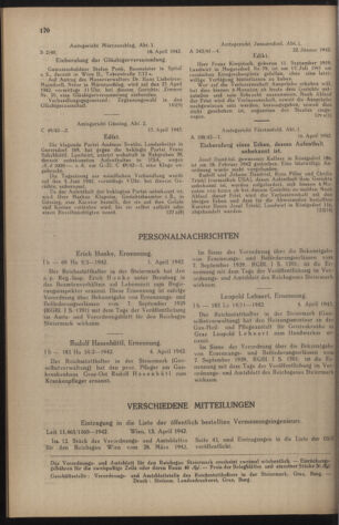 Verordnungsblatt der steiermärkischen Landesregierung 19420422 Seite: 8