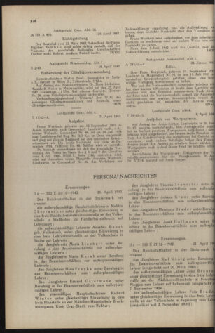 Verordnungsblatt der steiermärkischen Landesregierung 19420425 Seite: 6