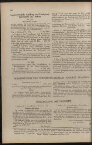 Verordnungsblatt der steiermärkischen Landesregierung 19420513 Seite: 2