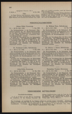 Verordnungsblatt der steiermärkischen Landesregierung 19420527 Seite: 4