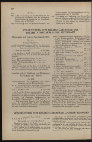 Verordnungsblatt der steiermärkischen Landesregierung 19420722 Seite: 2