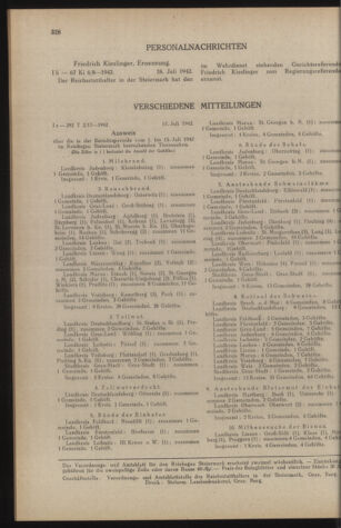 Verordnungsblatt der steiermärkischen Landesregierung 19420725 Seite: 6