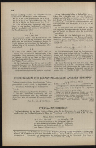 Verordnungsblatt der steiermärkischen Landesregierung 19420919 Seite: 6