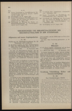 Verordnungsblatt der steiermärkischen Landesregierung 19420926 Seite: 2