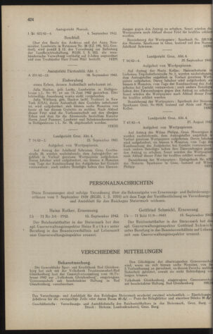 Verordnungsblatt der steiermärkischen Landesregierung 19420930 Seite: 6