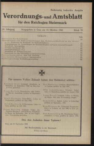 Verordnungsblatt der steiermärkischen Landesregierung 19421010 Seite: 11