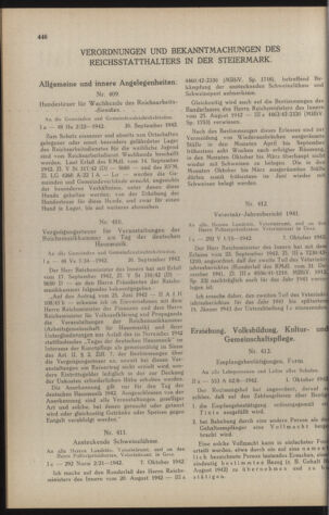 Verordnungsblatt der steiermärkischen Landesregierung 19421010 Seite: 12