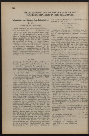 Verordnungsblatt der steiermärkischen Landesregierung 19421212 Seite: 2