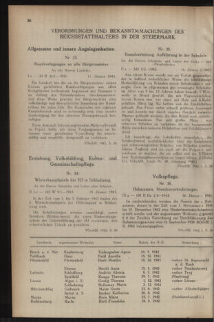 Verordnungsblatt der steiermärkischen Landesregierung 19430123 Seite: 2