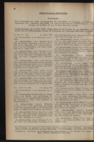 Verordnungsblatt der steiermärkischen Landesregierung 19430123 Seite: 6