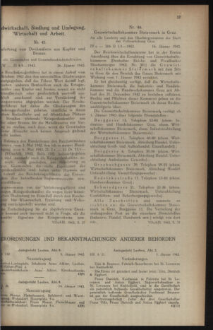 Verordnungsblatt der steiermärkischen Landesregierung 19430130 Seite: 3