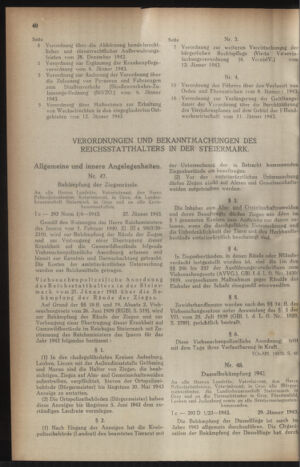 Verordnungsblatt der steiermärkischen Landesregierung 19430203 Seite: 2