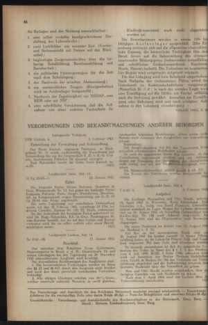 Verordnungsblatt der steiermärkischen Landesregierung 19430206 Seite: 2