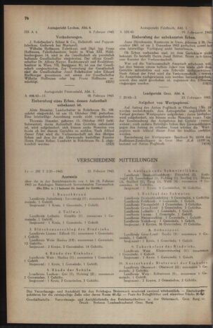 Verordnungsblatt der steiermärkischen Landesregierung 19430227 Seite: 4