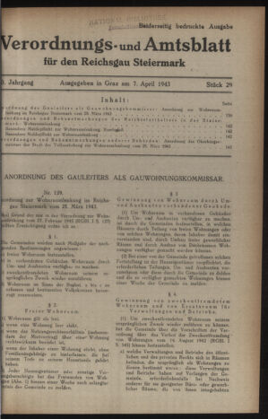 Verordnungsblatt der steiermärkischen Landesregierung 19430407 Seite: 5