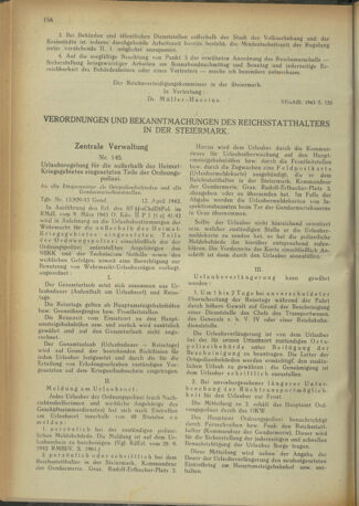 Verordnungsblatt der steiermärkischen Landesregierung 19430421 Seite: 2