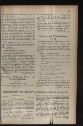 Verordnungsblatt der steiermärkischen Landesregierung 19430424 Seite: 3