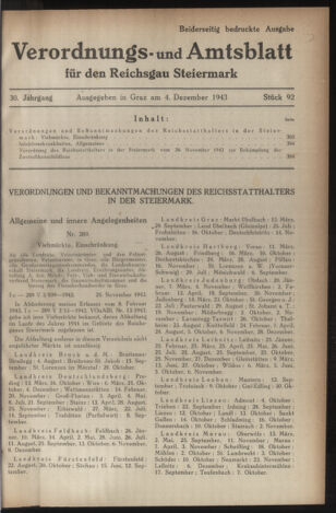 Verordnungsblatt der steiermärkischen Landesregierung 19431204 Seite: 1