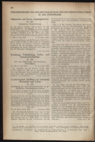 Verordnungsblatt der steiermärkischen Landesregierung 19431218 Seite: 2