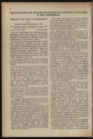 Verordnungsblatt der steiermärkischen Landesregierung 19440112 Seite: 2