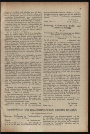 Verordnungsblatt der steiermärkischen Landesregierung 19440112 Seite: 3