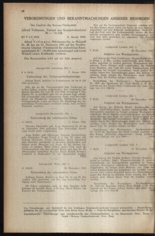 Verordnungsblatt der steiermärkischen Landesregierung 19440115 Seite: 6