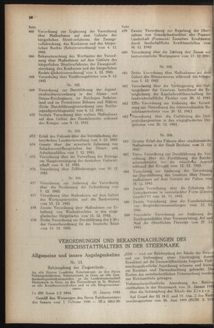 Verordnungsblatt der steiermärkischen Landesregierung 19440129 Seite: 2