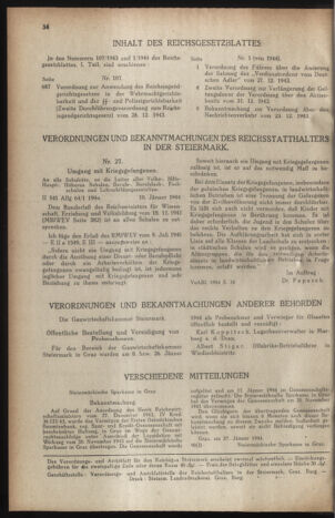 Verordnungsblatt der steiermärkischen Landesregierung 19440202 Seite: 2