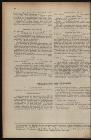 Verordnungsblatt der steiermärkischen Landesregierung 19440212 Seite: 6