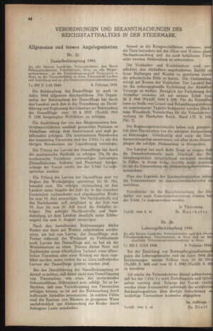 Verordnungsblatt der steiermärkischen Landesregierung 19440216 Seite: 2