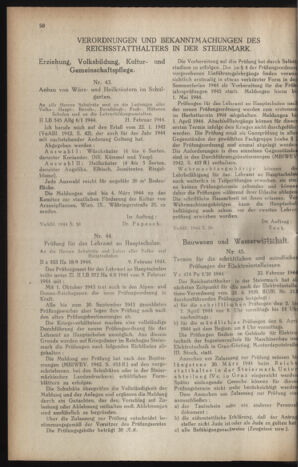 Verordnungsblatt der steiermärkischen Landesregierung 19440226 Seite: 2