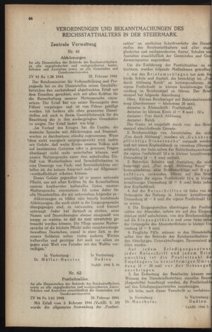 Verordnungsblatt der steiermärkischen Landesregierung 19440315 Seite: 2