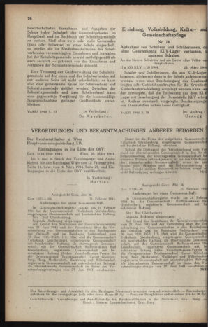 Verordnungsblatt der steiermärkischen Landesregierung 19440329 Seite: 2