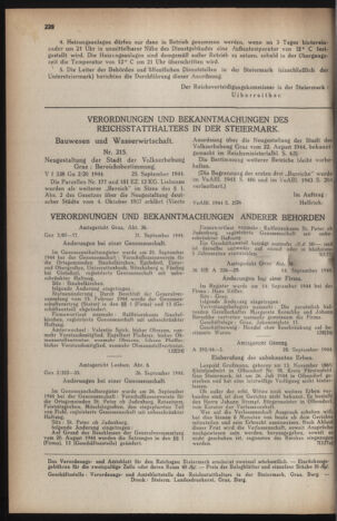 Verordnungsblatt der steiermärkischen Landesregierung 19441004 Seite: 2