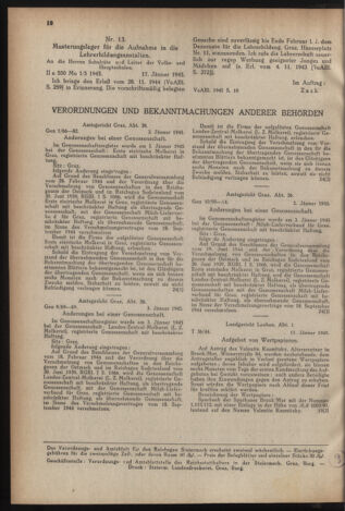 Verordnungsblatt der steiermärkischen Landesregierung 19450124 Seite: 2