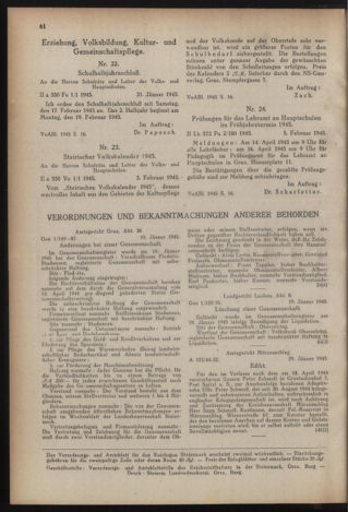 Verordnungsblatt der steiermärkischen Landesregierung 19450210 Seite: 2