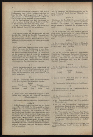 Verordnungsblatt der steiermärkischen Landesregierung 19450716 Seite: 10